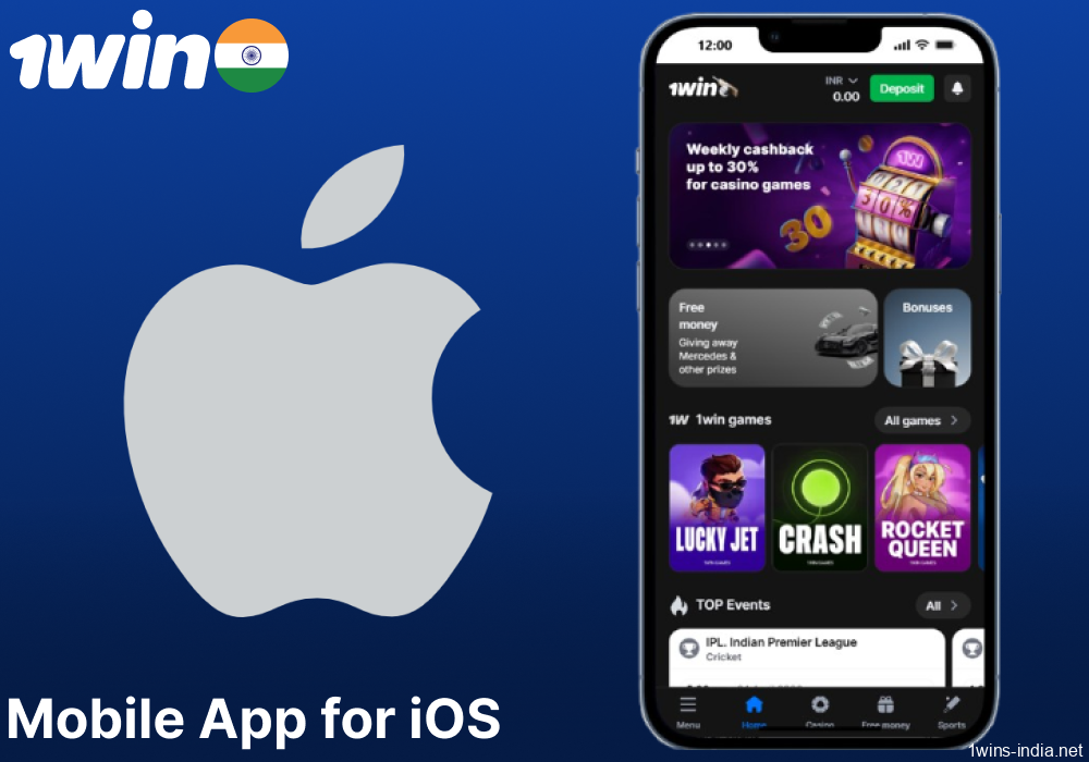 1win casino app for iOS available in India