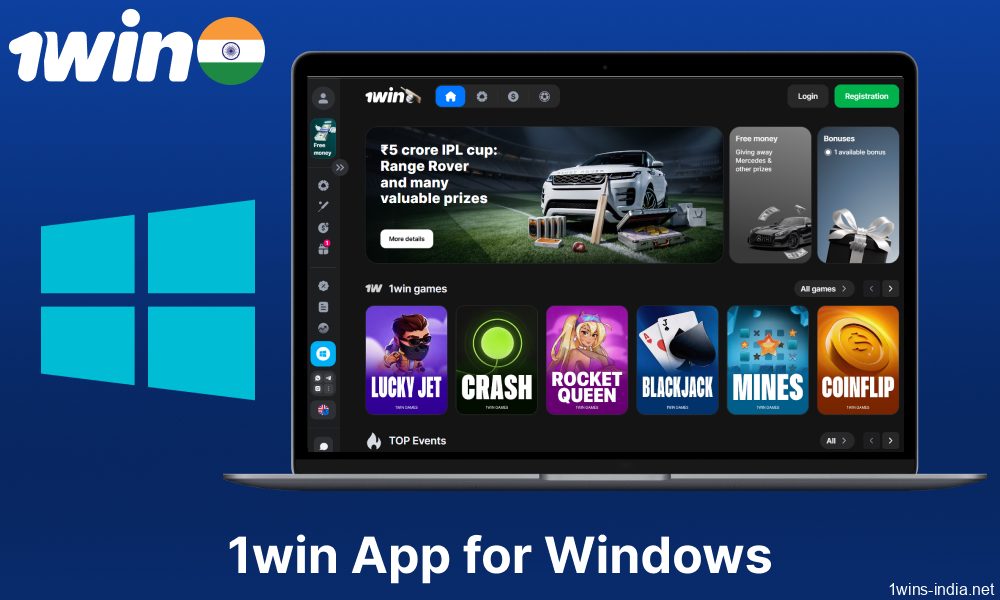 Instrctions on downloading the 1win app on Windows