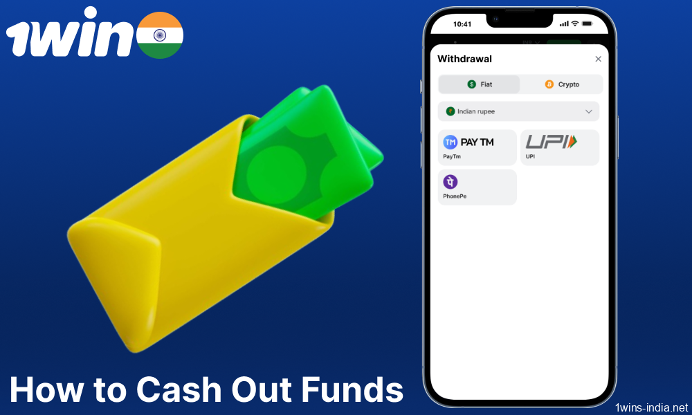 Instructions on withdrawing funds from 1win for players from India