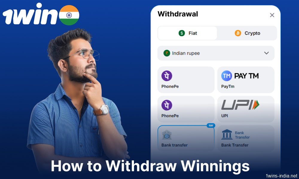 Guide on withdarwing funds form 1win for players from India