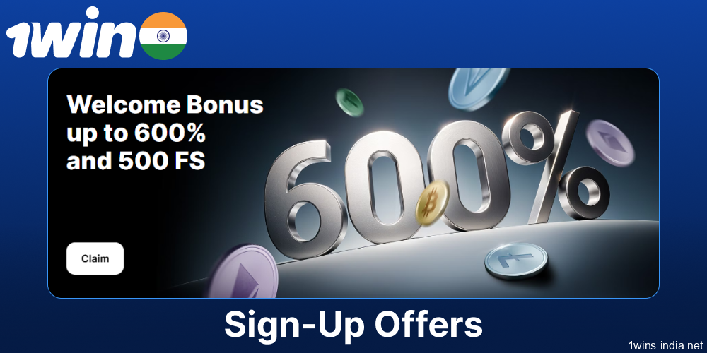 1win welcome offers for Indian players