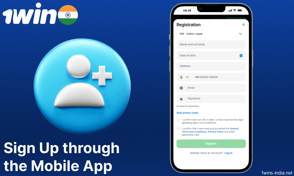 Guide on signing up on 1win using the mobile app