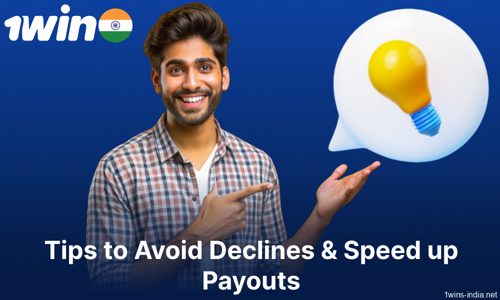 1win payment tips for players from India